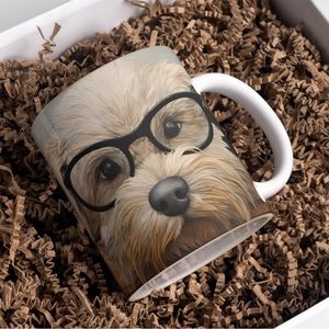 Handmade Seeing Eye Dog Coffee Mug | New 15oz Sublimated Coffee Mug